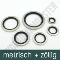 Usit-Dichtring USIT Stahl mit NBR Metall-Gummi U-Seal...