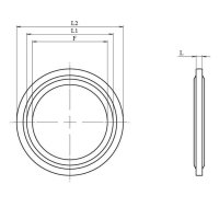 Usit-Dichtring USIT Stahl mit NBR Metall-Gummi U-Seal...