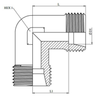 Winkel W  CEL Baureihe L metrisch  Hydraulikverschraubung