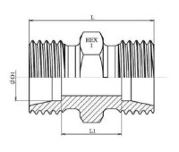 Hydraulik gerade Verschraubung 22L M30x2