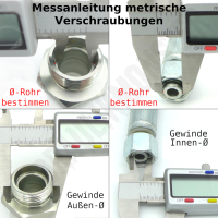 Hydraulik Gerade Einschraub Verschraubung metrisch GE leichte Baureihe Gewinde XGE08LM18x1,5