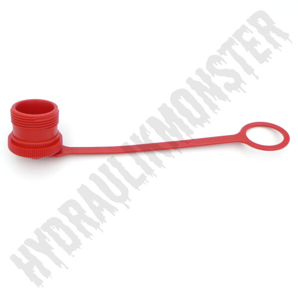 Produktbild von Staubschutzkappen-Set Für Kompaktlader – Flache Hydraulikkupplungen, 4 Paar (1/4 Zoll), Aus Robustem Gummi, Rot