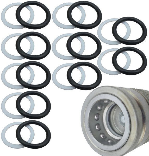 10x Dichtsatz Dichtung Hydraulikmuffe für Hydraulikkupplung BG3 ISO-A steck Traktor