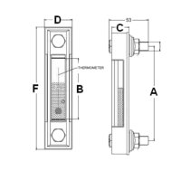 Hydraulik Ölschauglas Ölstandsanzeige 76mm, 127mm, 254mm mit oder ohne Thermometer