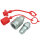 Hydraulik Kupplung BG3 Set 10L Stecker + Muffe + Schutzkappe Baugröße 3 SVK steck Rot