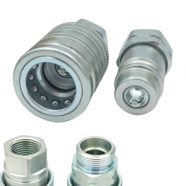 Hydraulik Steckkupplung UDK ISO-A Stecker Muffe unter Druck kuppelbar
