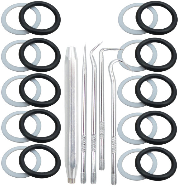 10x Dichtsatz (O-Ring+Stützring) für Hydraulikmuffe BG3 ISO-A 2,62mm + Werkzeug