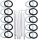 10x Dichtsatz (O-Ring+Stützring) für Hydraulikmuffe BG3 ISO-A 3,53mm + Werkzeug