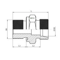 Metrisch auf BSPP-zoll Gerade Einschraub Verschraubung GE leichte Baureihe Gewinde LR Hydraulik