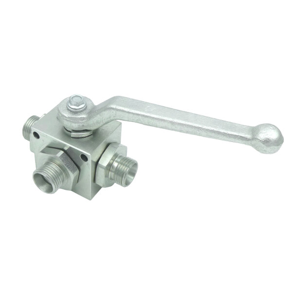 3/2-Wege Hydraulik Kugelhahn BKH 08L L-Bohrung