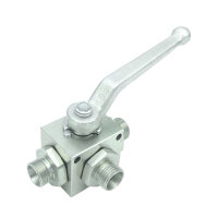 3/2-Wege Hydraulik Kugelhahn BKH 08L L-Bohrung