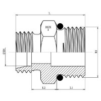 Metrisch auf UNF Gerade Einschraub Verschraubung DIN2353 zöllig Hydraulik