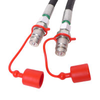 Hydraulikschläuche Satz für z.B. Oberlenker gewinkelt 3/8" mit Stecker