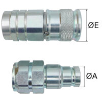 Hydraulikkupplung UDK Flat Face Steck Kupplung Stecker