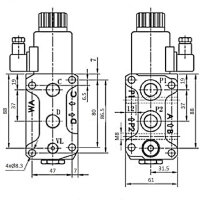 6/2-Wegeventil IG 3/8" Umschaltventil, 50l/min, 24V