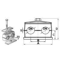 Doppelrohrschelle Hydraulikrohr Schlauchschelle...