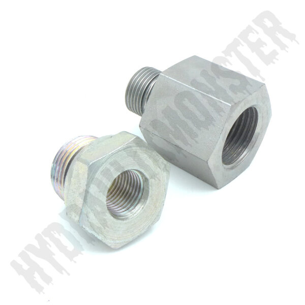 Hydraulik Verschraubung BSP Zoll Adapter zöllig Verbindung Gewindefitting Reduzierung AG G1/8" x IG 1/4"