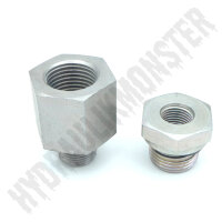 Hydraulik Verschraubung BSP Zoll Adapter zöllig Verbindung Gewindefitting Reduzierung AG G1/8" x IG 1/4"