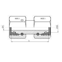 Zwischenstück Verschraubung GZ metrisch Hydraulik